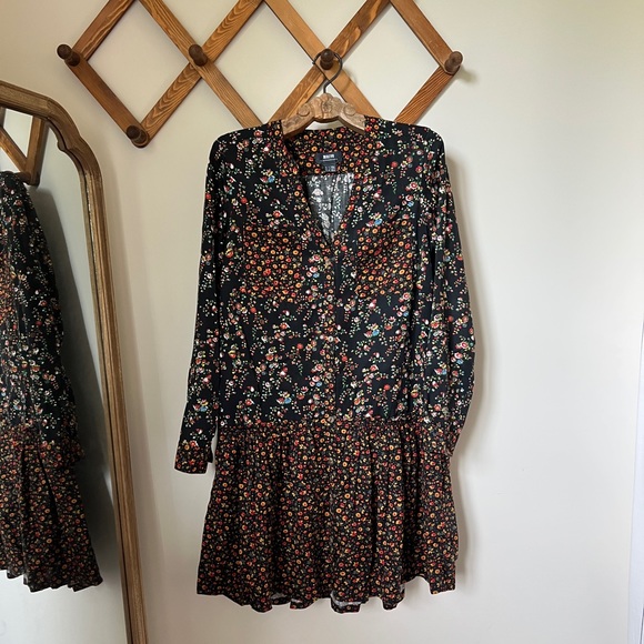 Maeve by Anthropologie Marlie Floral Button Front Tunic Dress - Picture 3 of 5